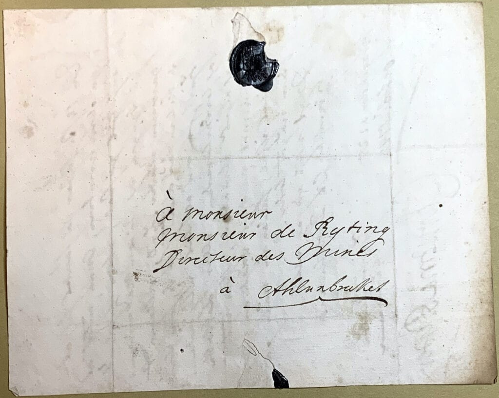 Christina Piper 25 oktober 1742 kuvert