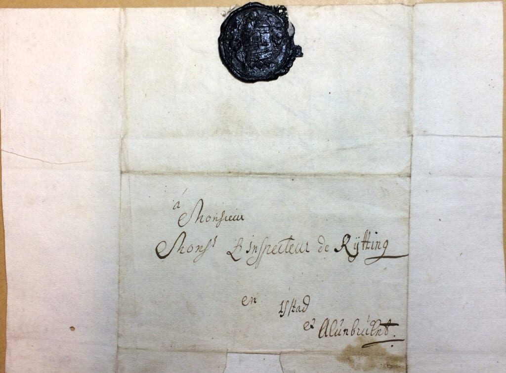 Christina Piper Brev 19 juni 1720_kuvert