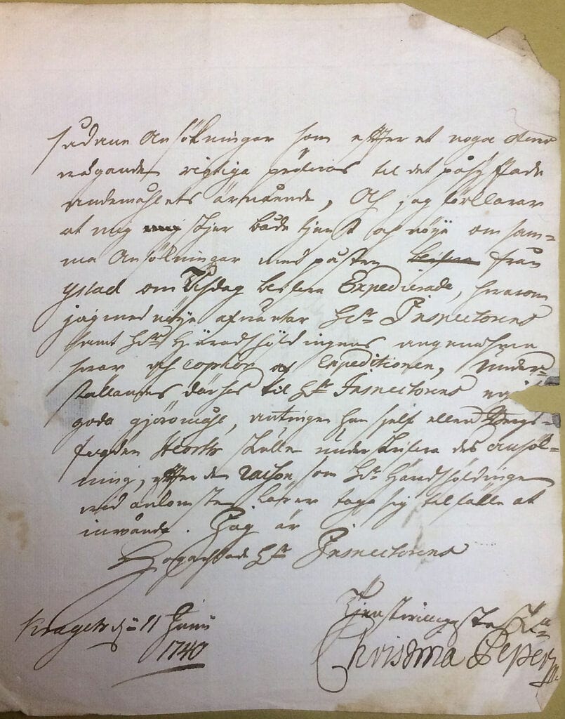 Christina Piper brev 11 juni 1740 sid 3