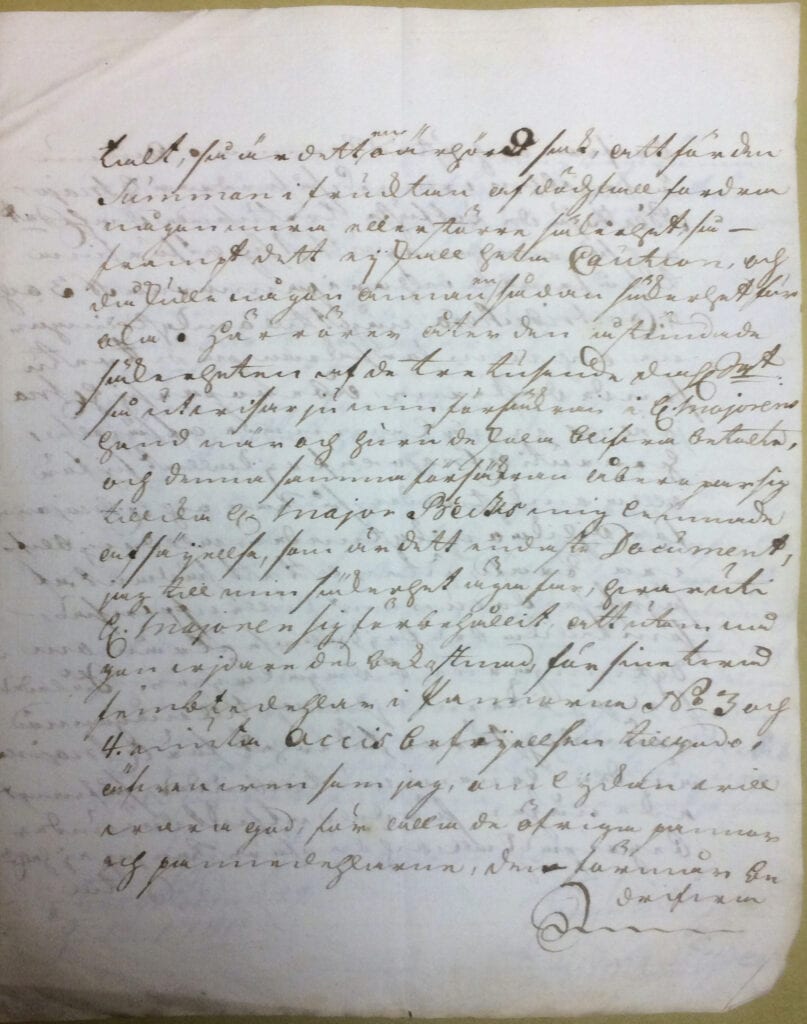 Christina Piper brev 29 juli 1740 sid